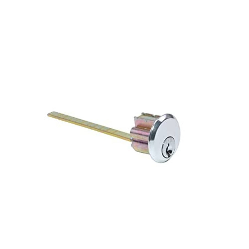 Lock cylinder with chrome face and brass bar key assembly