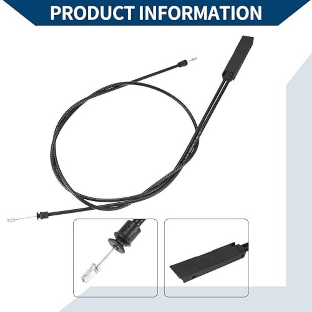 Black hood release cable kit with braided cable, connector, and lever housing