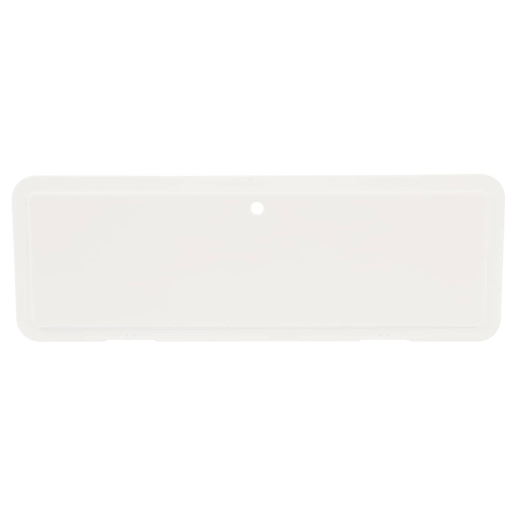 Boat locker door cover lid in off-white with rounded rectangle shape and center mounting hole