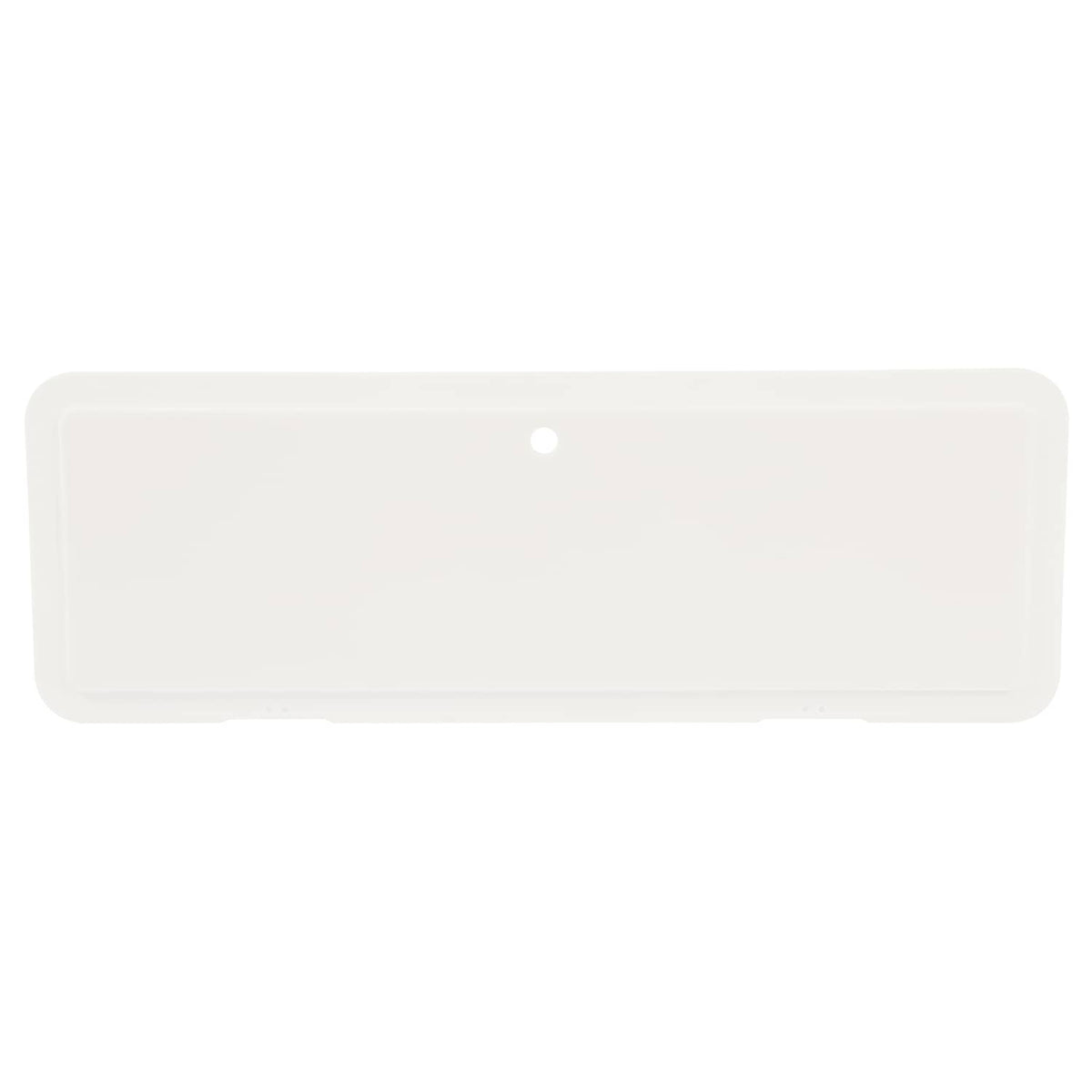 Boat locker door cover lid in off-white with rounded rectangle shape and center mounting hole