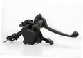 Black thumb throttle control with dual brake levers and wire leads