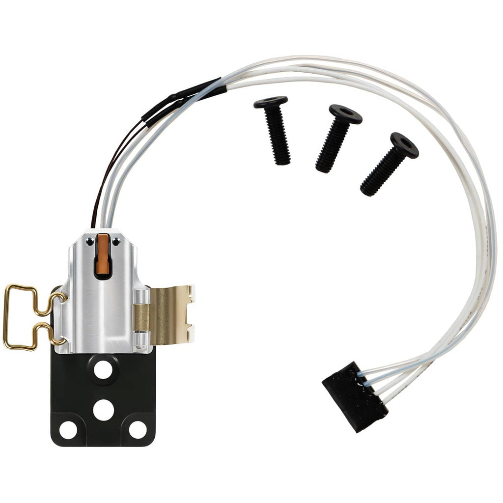 Hotend heating assembly kit with wires, metal mounting bracket, and screws