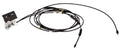 Hood release cable kit with black wire harness and switch connector