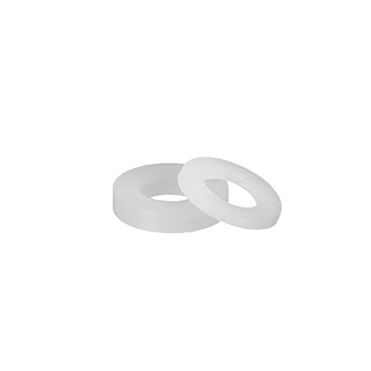 Two white plastic/nylon spacer rings