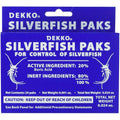 DEKKO Silverfish Paks box front with silverfish control label