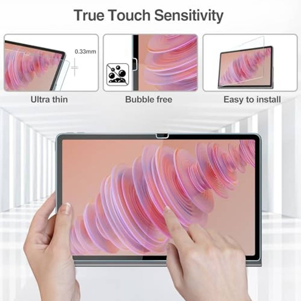 Ultra-thin tempered glass screen protector; bubble-free, true-touch, easy to install
