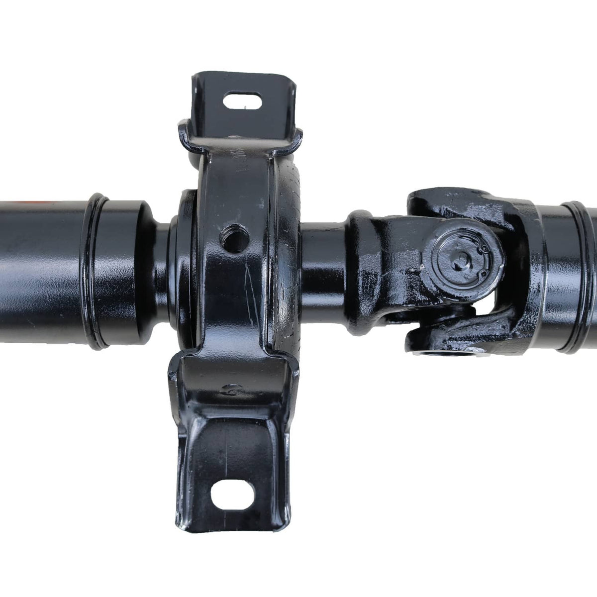Prop driveshaft center support bracket with black rubber bushing