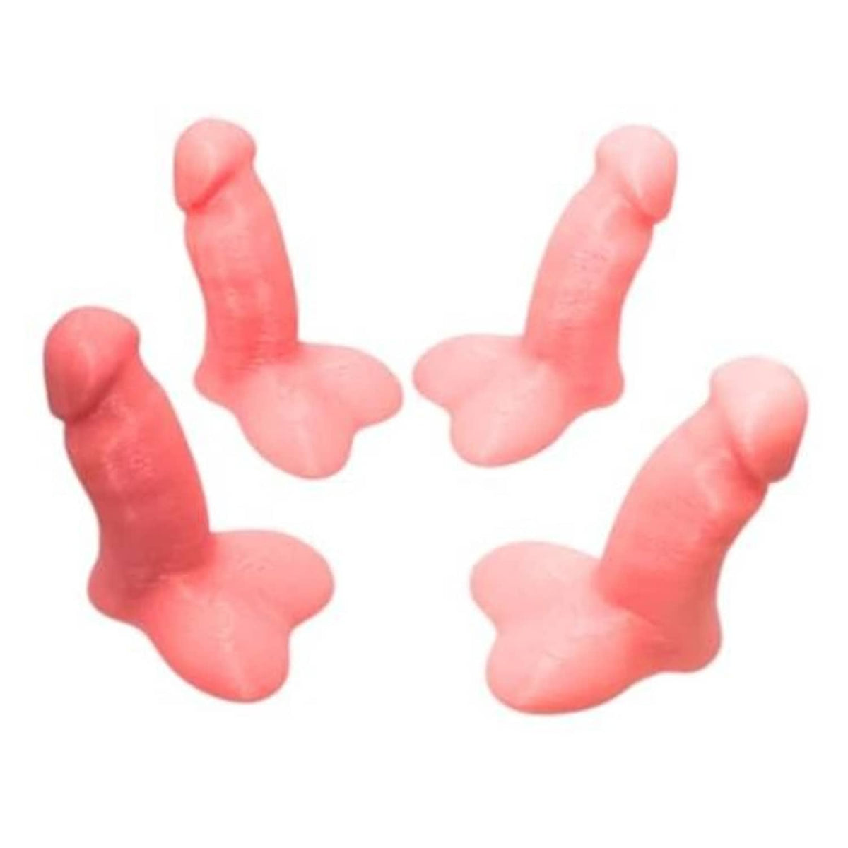 Pink novelty glow-in-the-dark valve stem caps set, four finger-shaped caps