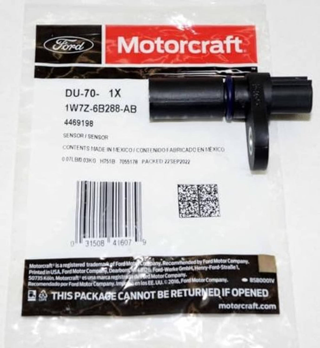 Camshaft position sensor, black housing with blue collar and mounting flange
