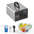 Ozone generator machine with handle, vent grille, and small touchscreen display