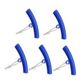 Blue tire rim protector guards set of five with gray lanyards