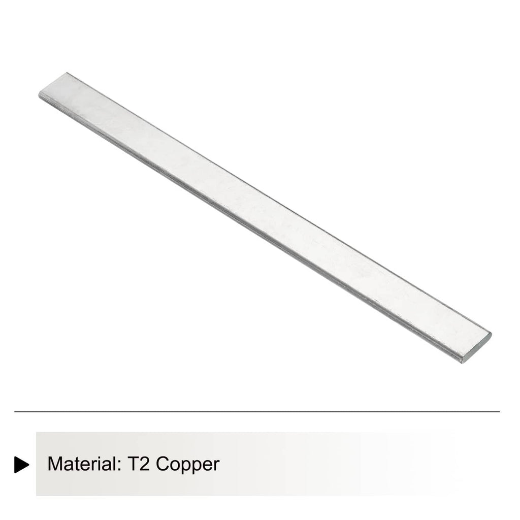 Copper flat bar with beveled end, T2 copper material.