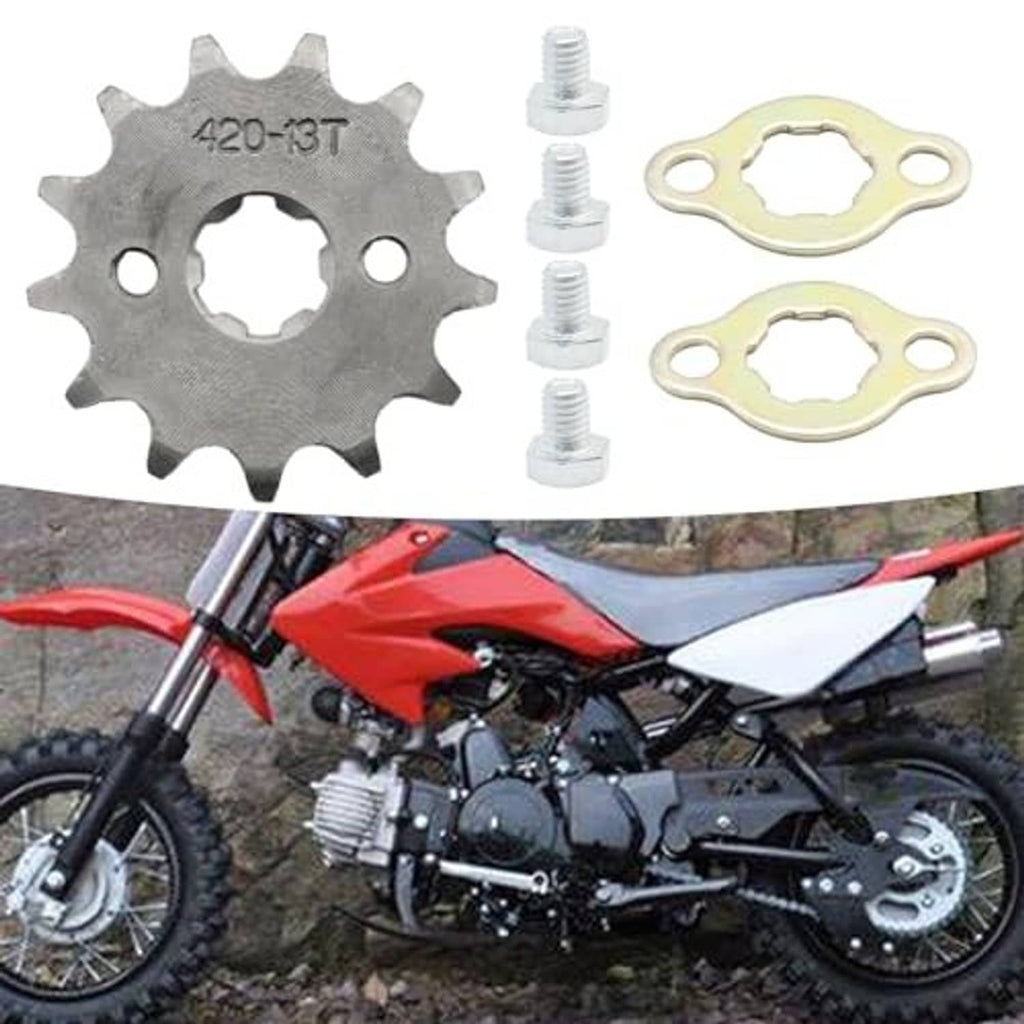 420-3T motorcycle front sprocket kit with bolts and two yellow gaskets