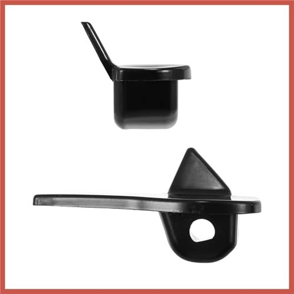 Black tire changer demount head plastic inserts, bar-style and post-style clips