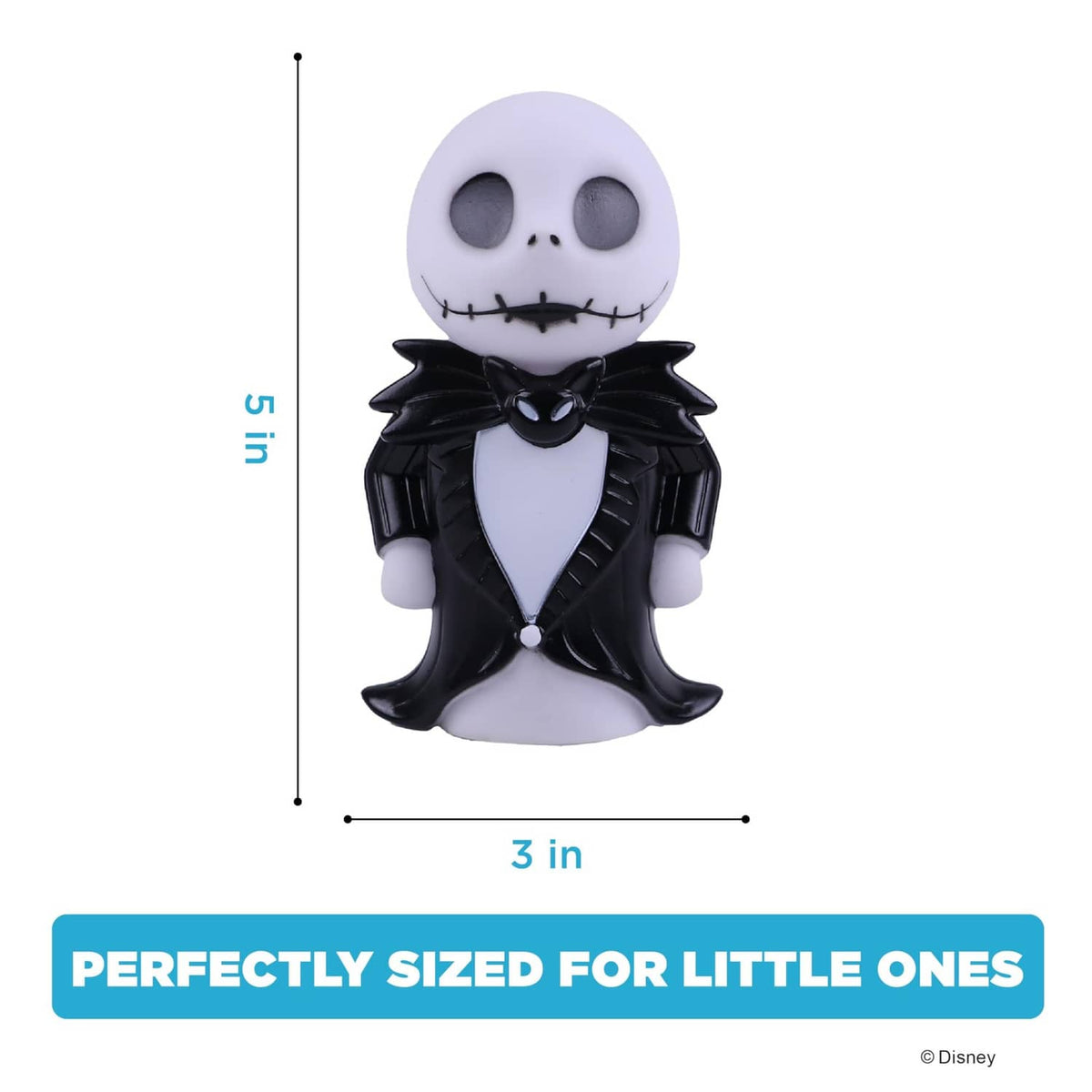 Jumbo bath squirter figure of Jack Skellington, about 3 in tall