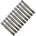 Magnetic flat-head slotted bits, S2 steel, SL6.0, 10-pack
