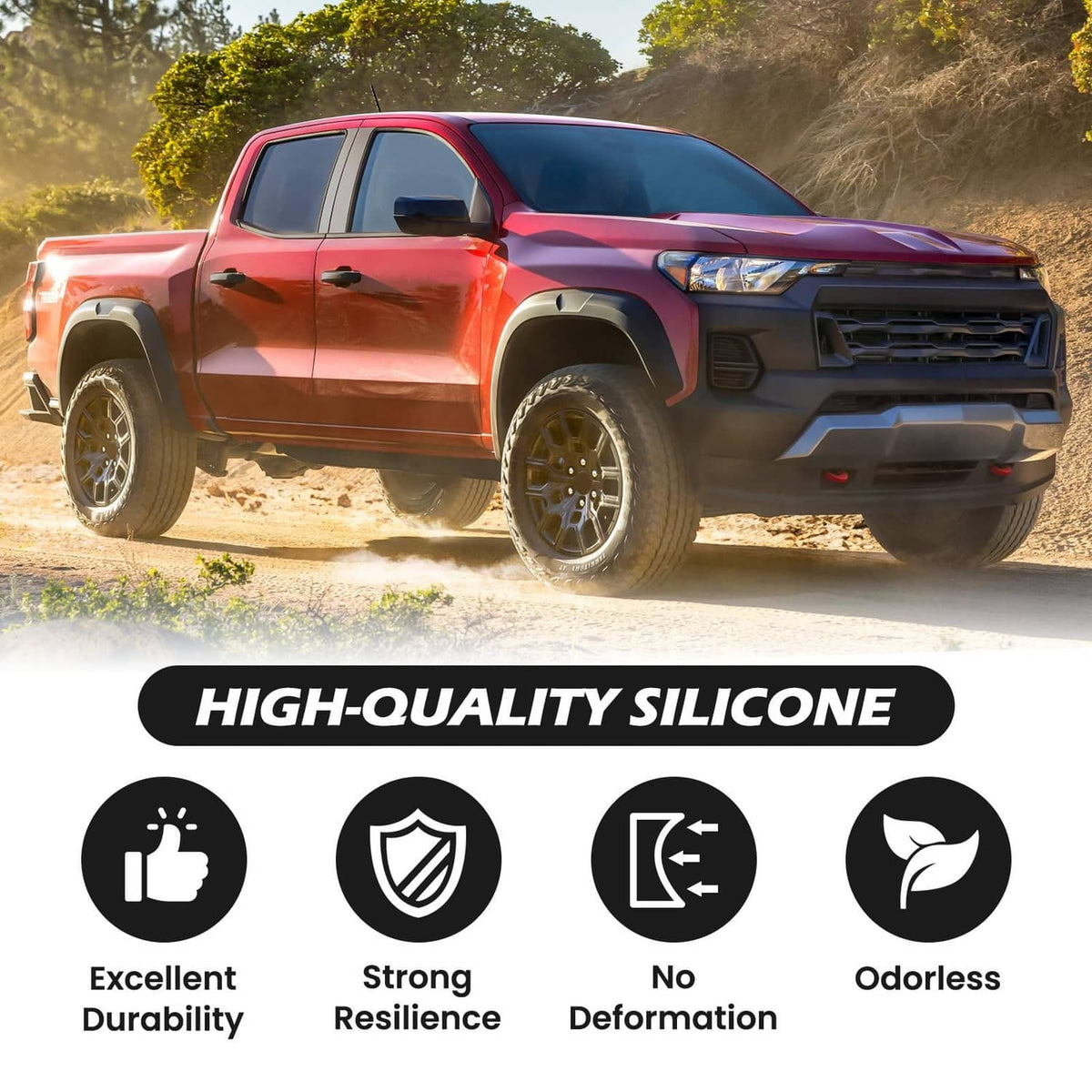 Red silicone tow hook cover, U-shaped protective cap for vehicle tow hook