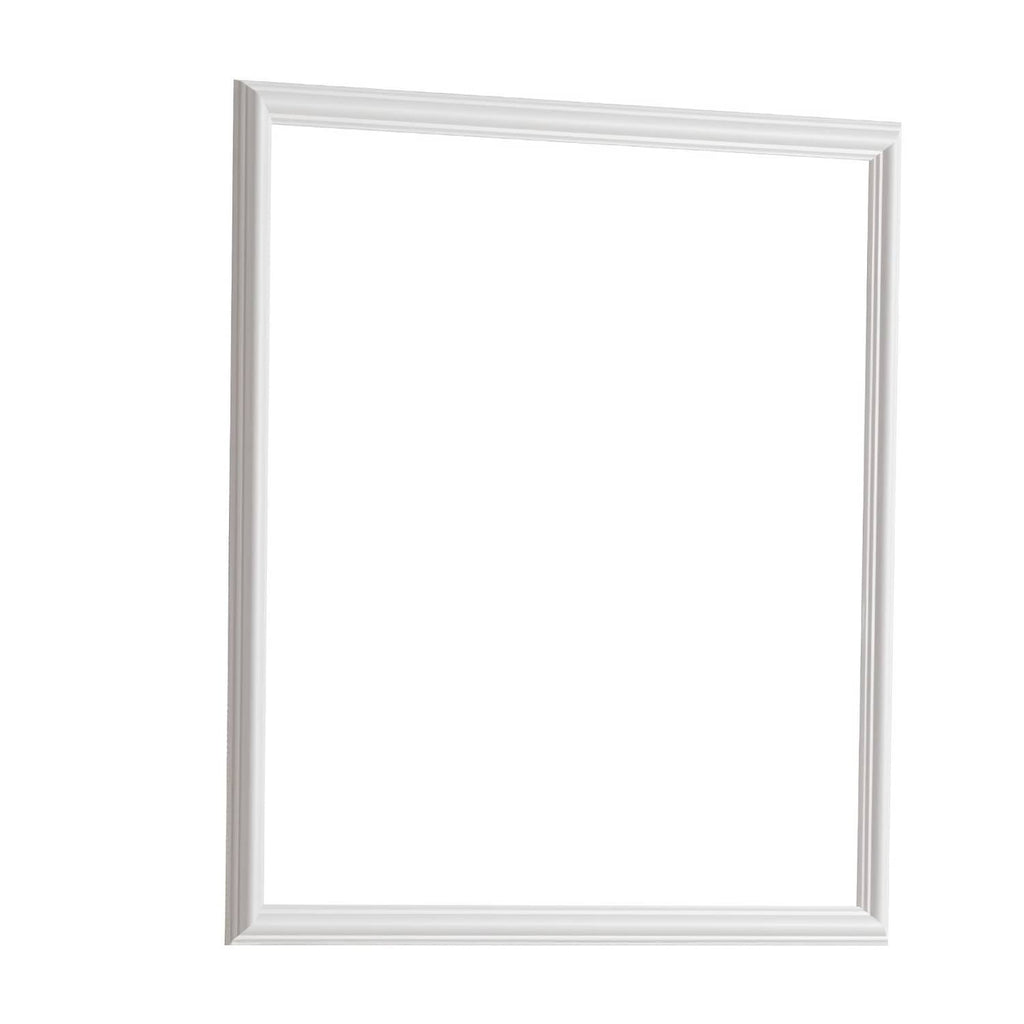 Square wainscoting panel with raised white border, paintable surface