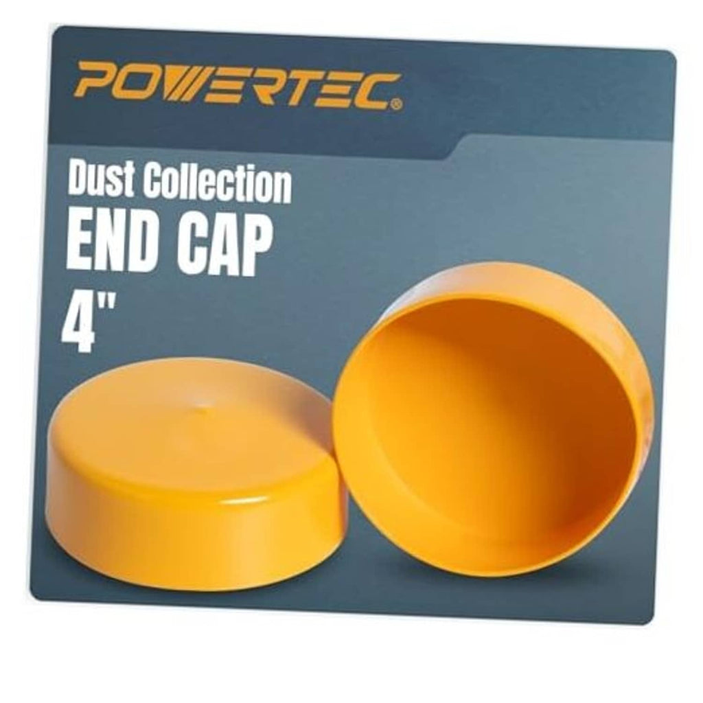 4-inch yellow dust collection end caps, 2-pack plastic pipe covers