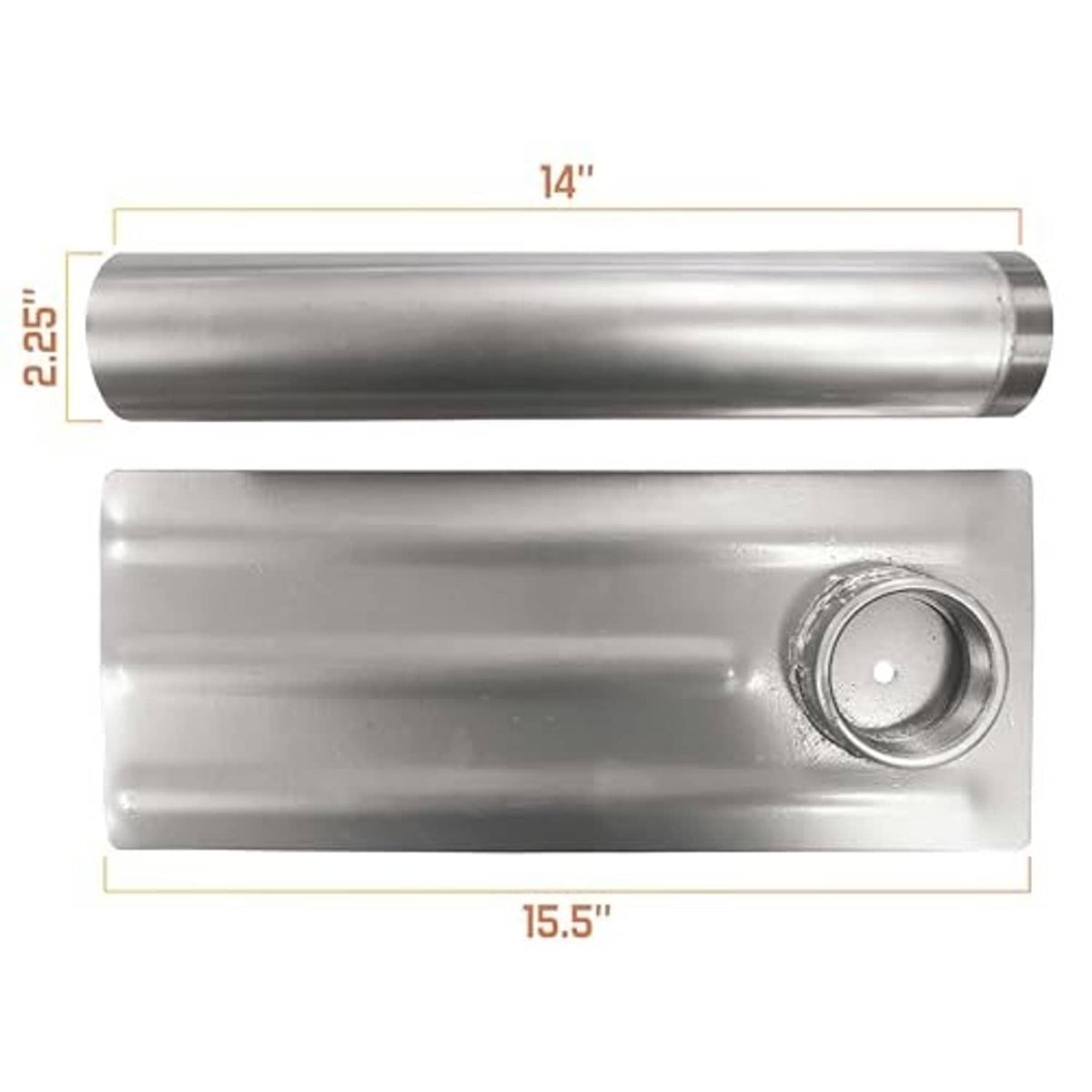 Metal flagpole tire mount parts with 14 in and 15.5 in base dimensions