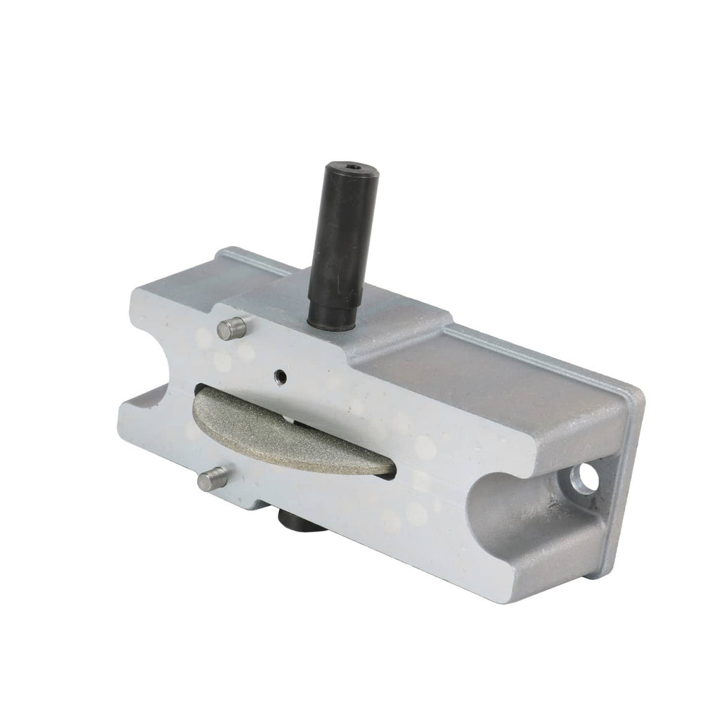 Manual piston ring filer/grinder tool with abrasive grinding surface and handle