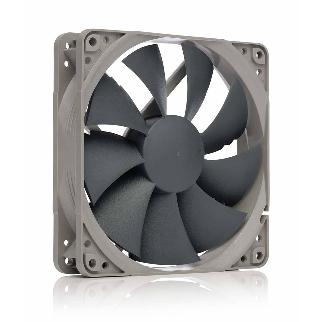 120mm PWM cooling fan with grey frame and black blades, 4-pin connector