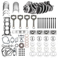 Engine crankshaft connecting rod kit with bearings, gaskets, bolts and piston rings