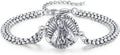 Silver-tone chain bracelet with circular Our Lady of Guadalupe medallion charm