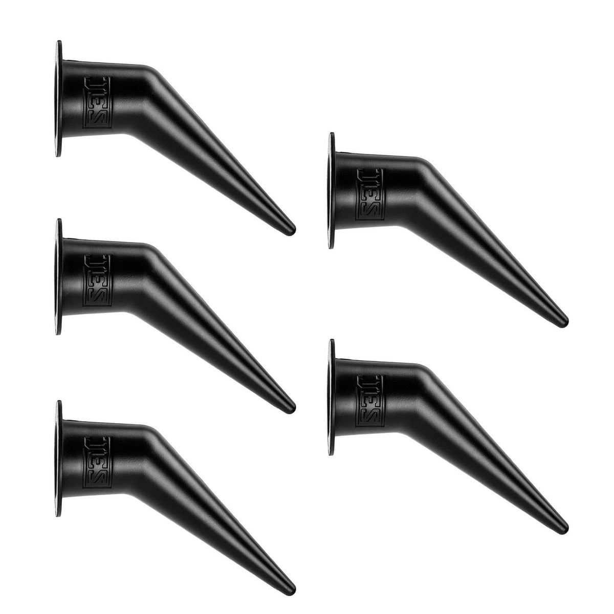 JES 40-degree angled nozzle tips, black, 5-pack