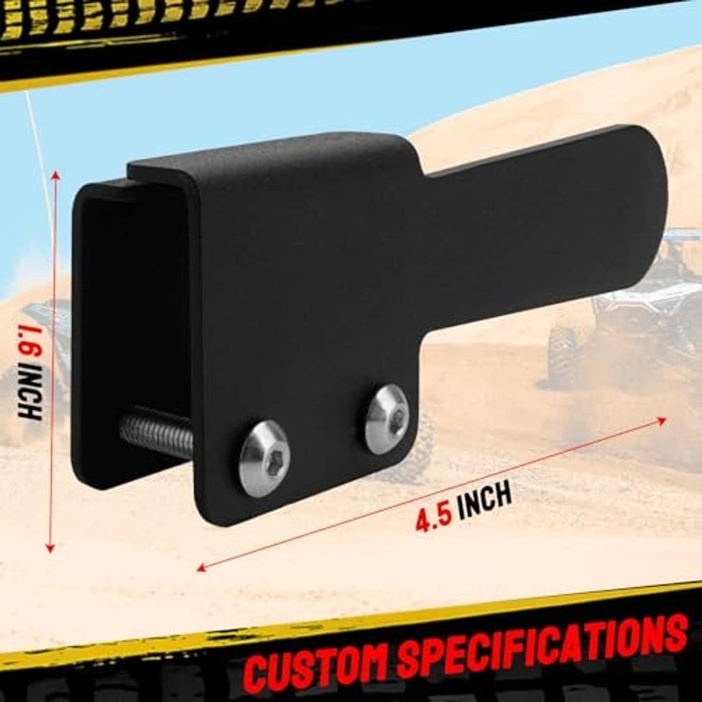 ATV throttle handle extender bar, black lever with two-screw mounting plate