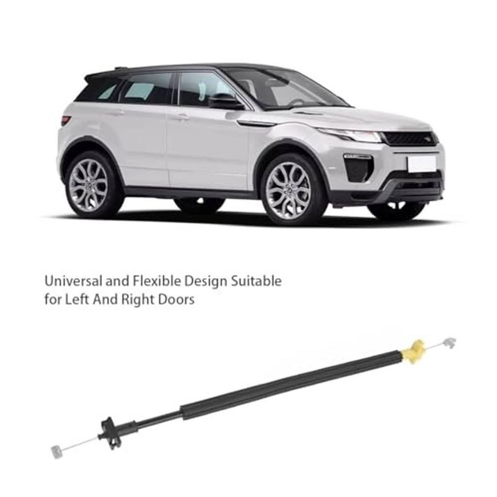 Car with door lock cable, black cable bar and yellow connector end