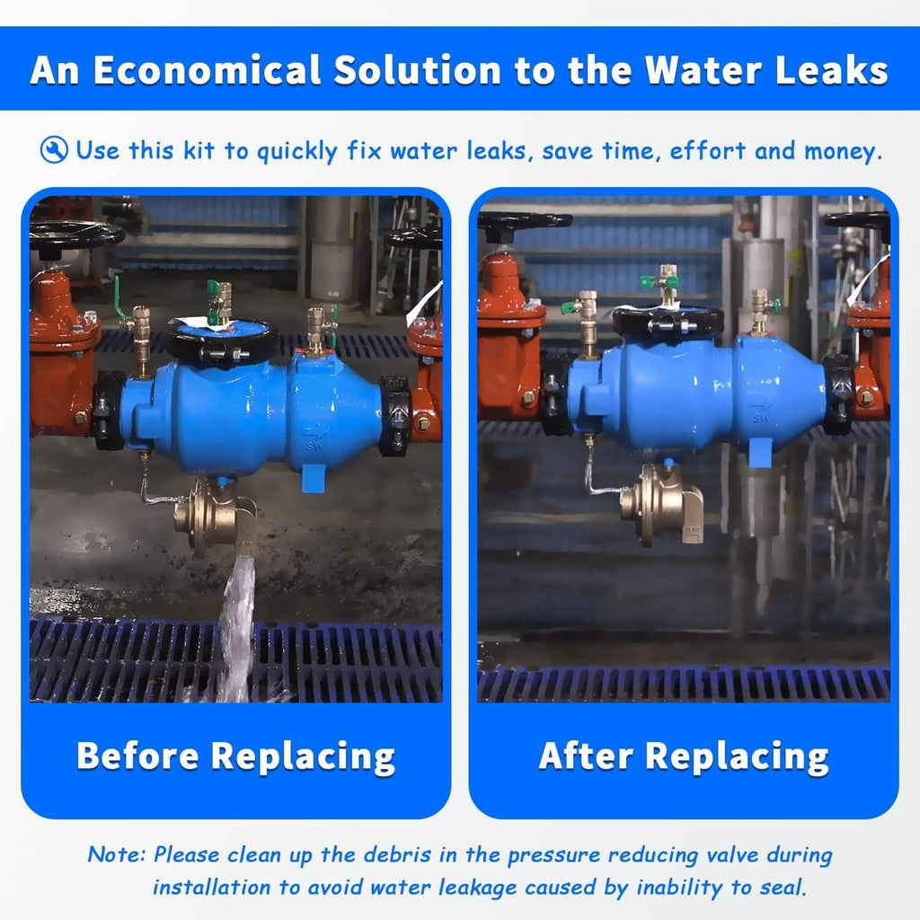 Relief valve repair kit used to fix water leaks on valve assembly