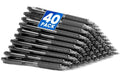 Black ballpoint pens, 40-pack bundle with retractable design