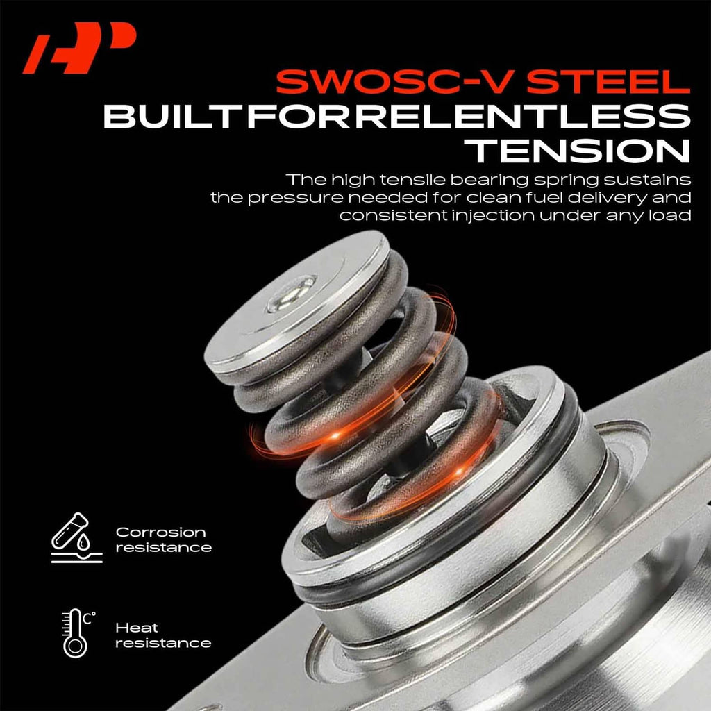 Fuel pump spring assembly in silver metal body with tensioner-style spring coils