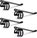 Set of black flashlight clips with springy clamp arms and side bar holder