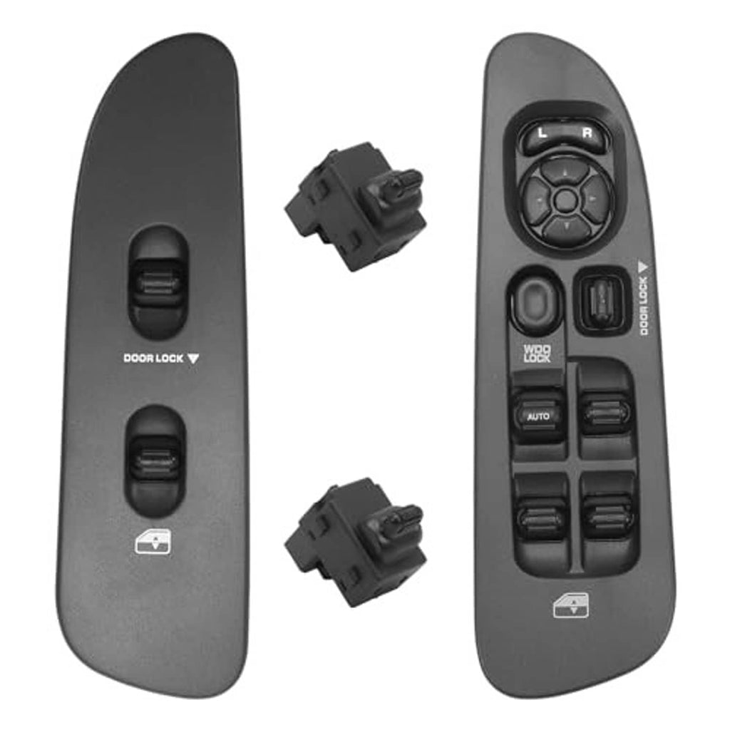 Window switch bezel panel with L/R selector and control buttons, dark gray