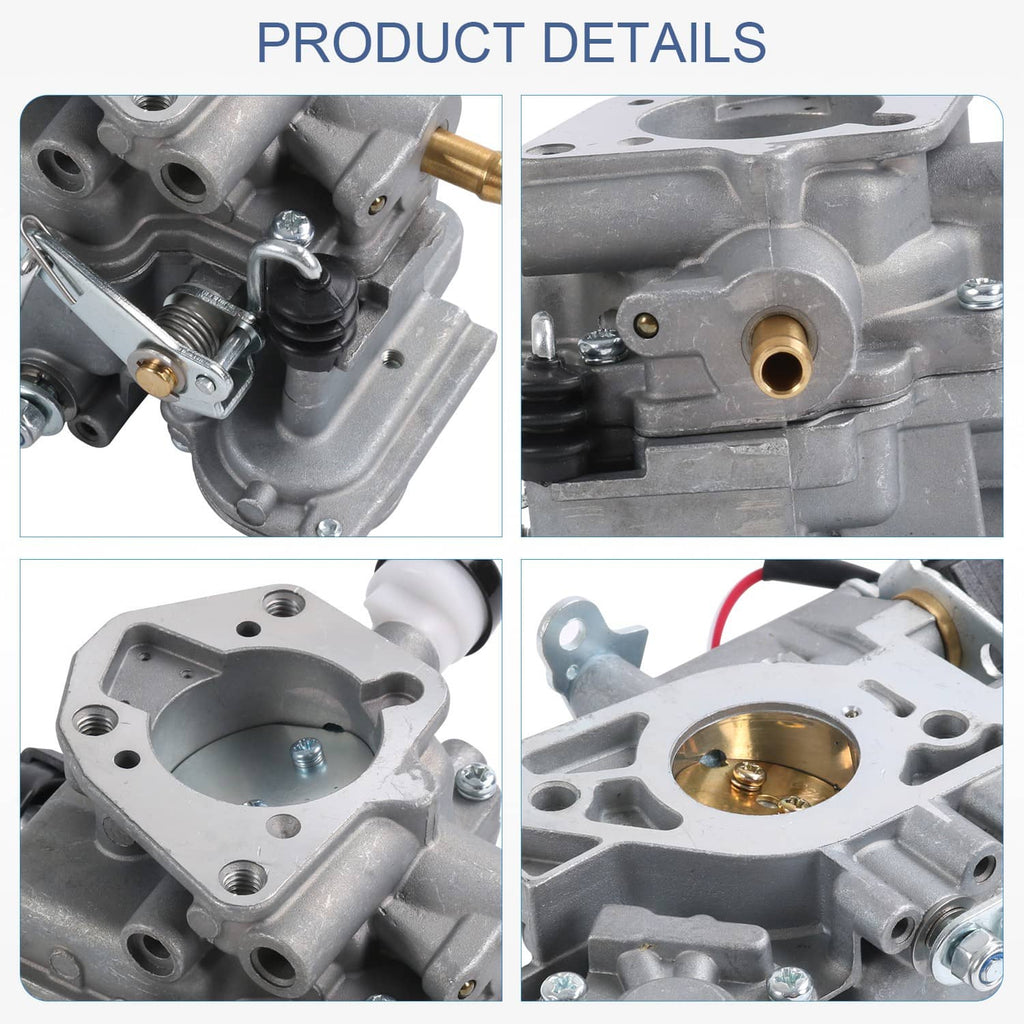 Carburetor detail close-up set showing intake bore and mounting hardware