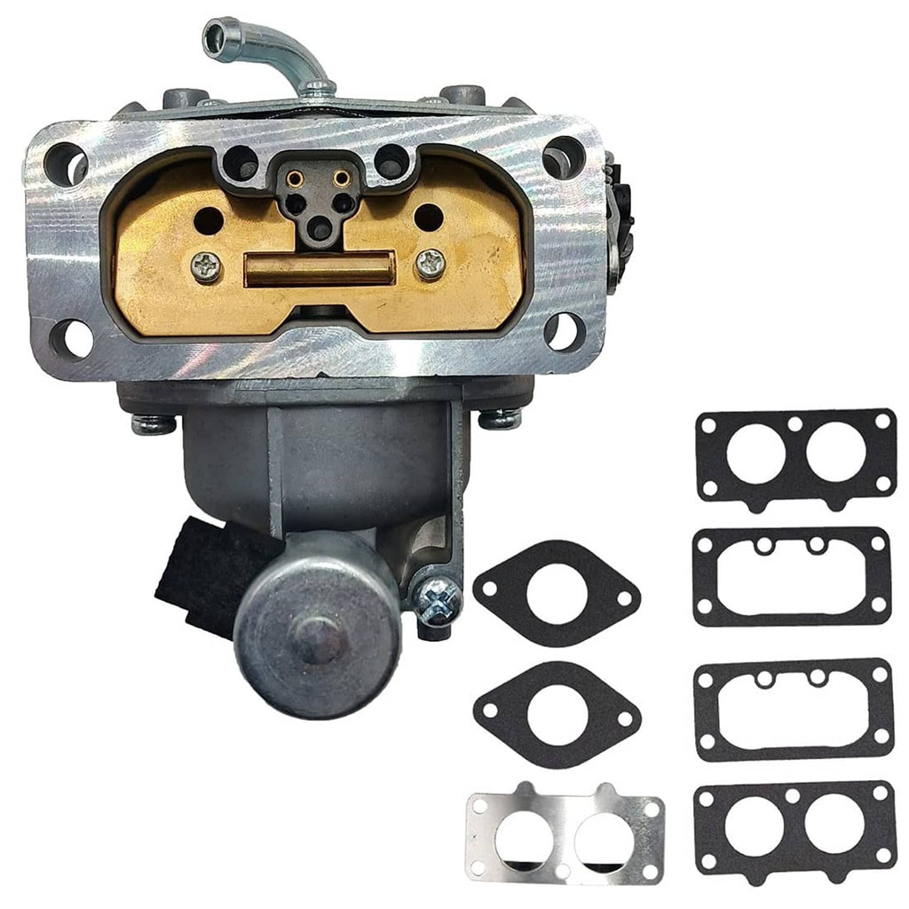 Assembled carburetor with brass throttle bore and included gaskets and gasket plates