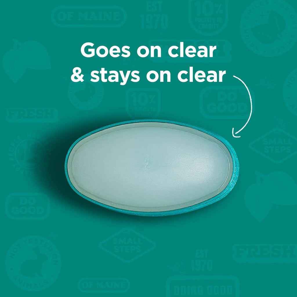 Clear, oval deodorant gel smear for cucumber aloe scent