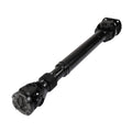 Black front driveshaft assembly with u-joints and flange yoke ends