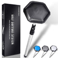 Golf travel bag support rod with CHAMPKEY octagonal black head and telescopic silver pole