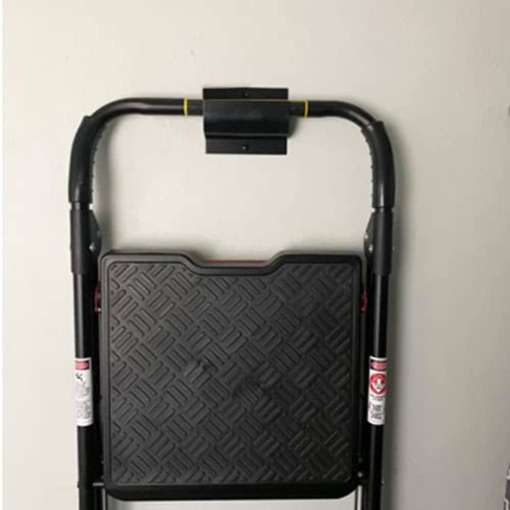 Black ladder handle accessory with rectangular base and top mount