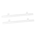 Clear PVC poster hanger rail strip with two end clips, 25 cm (10 in)