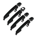 Set of black exterior door handles with integrated mounting clips
