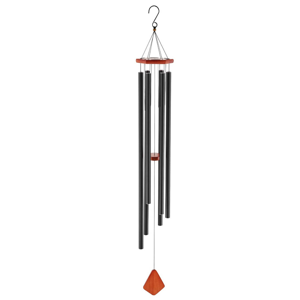Four-tube aluminum wind chime with bronze cap and hanging diamond tone