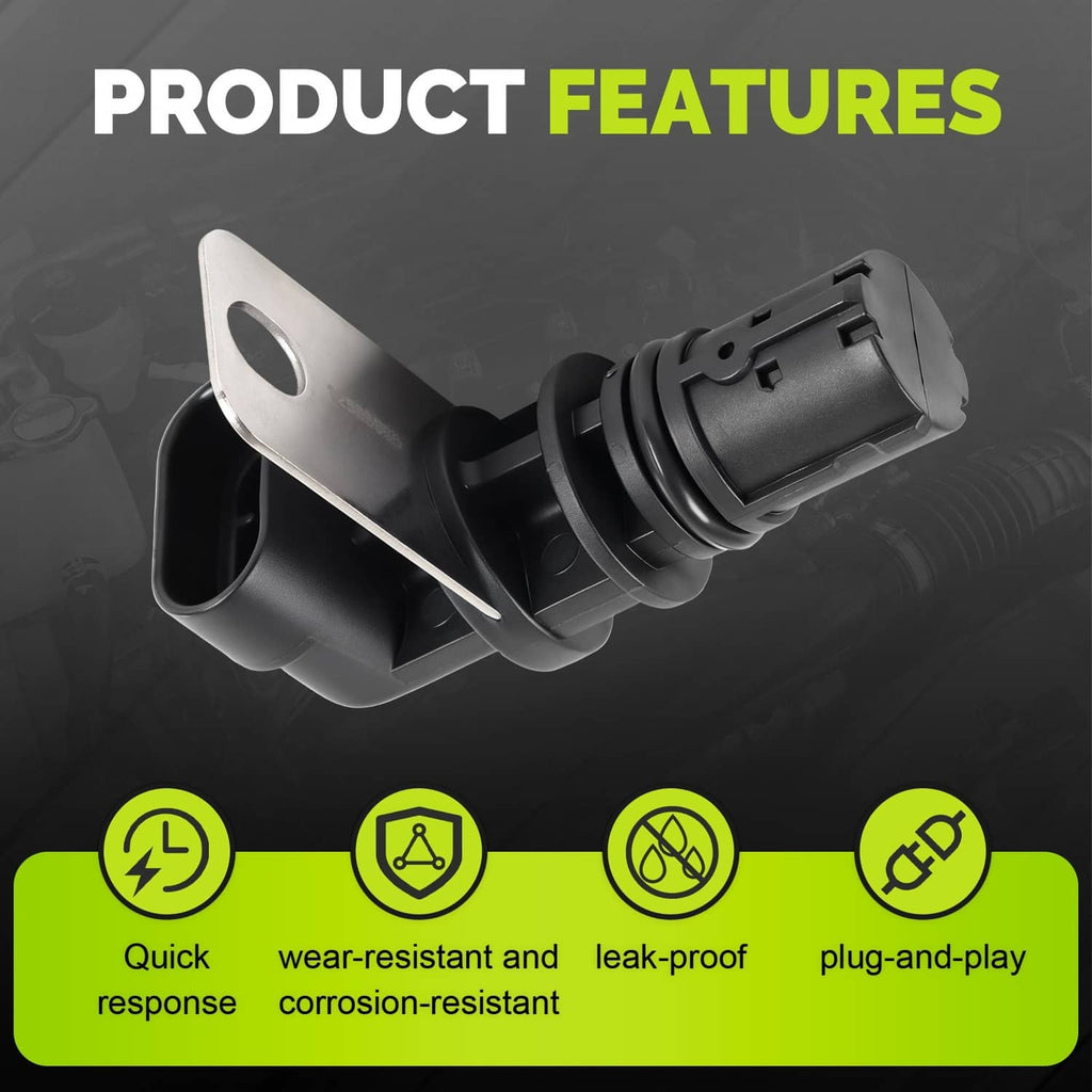 Crankshaft position sensor product feature view with metal bracket and connector