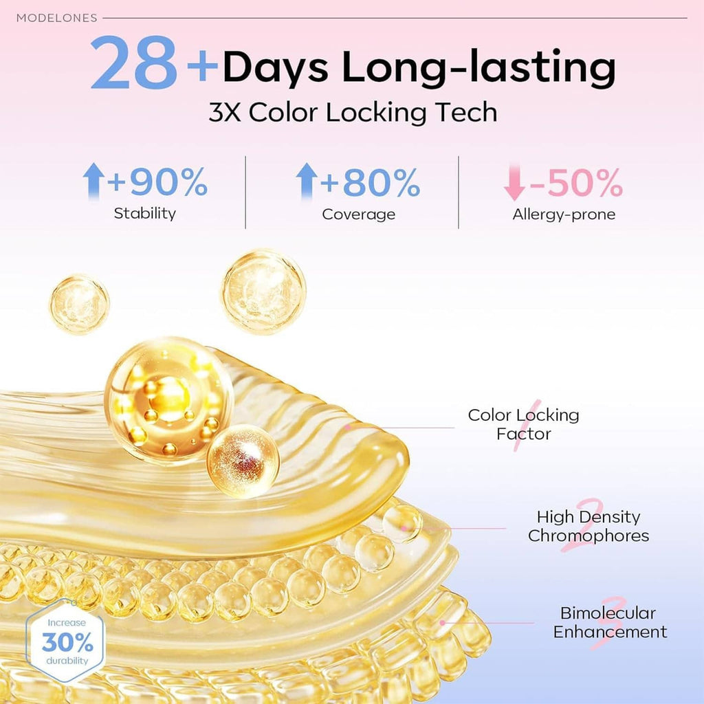 Golden translucent gel texture with bubbles for long-lasting gel color