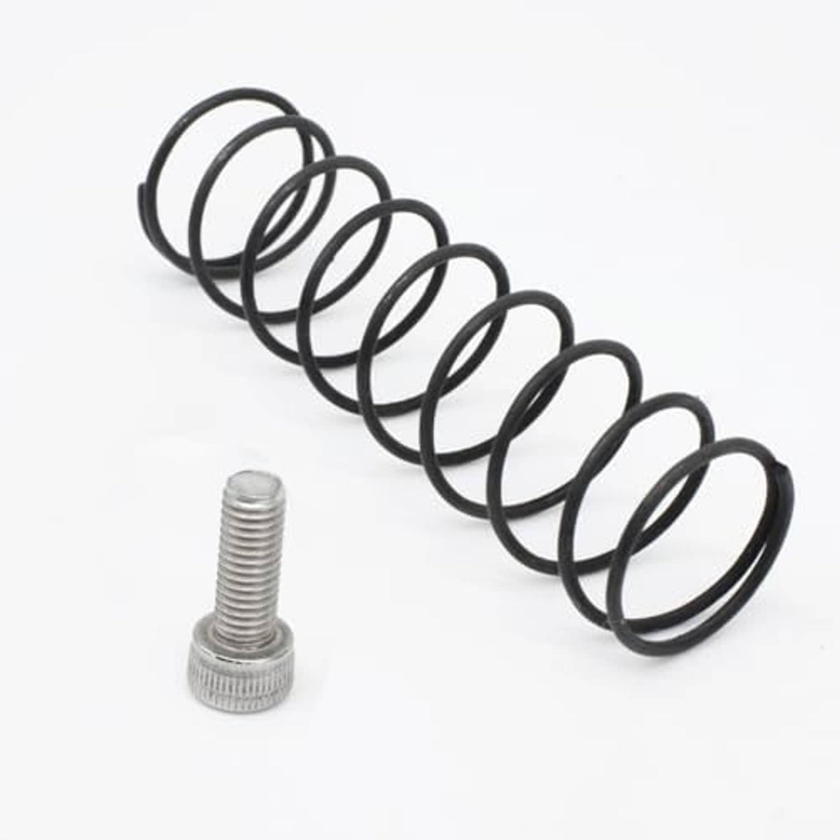 Manual transmission shifter repair kit: black coil spring and threaded bolt