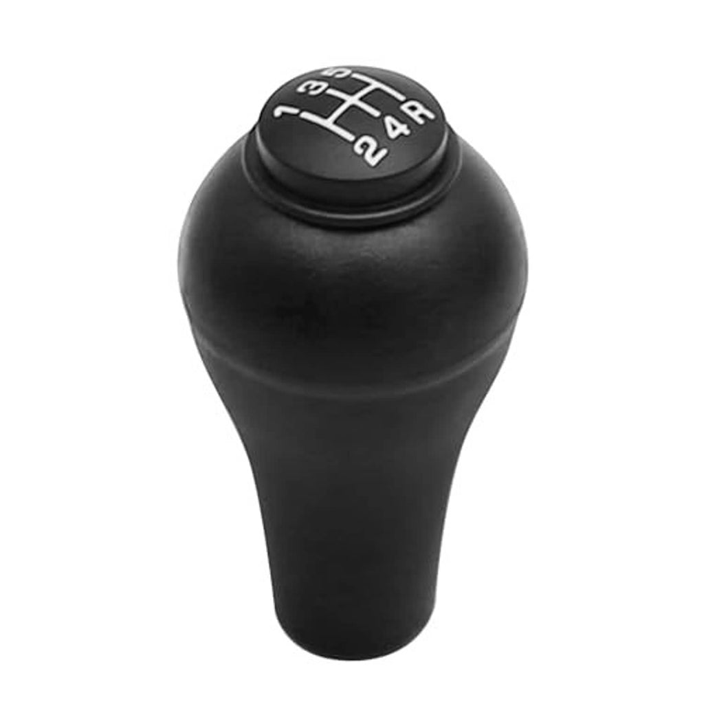 Black manual transmission shift knob with round top gear pattern