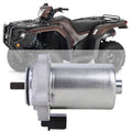Shift motor with silver housing and black electrical connector, side view